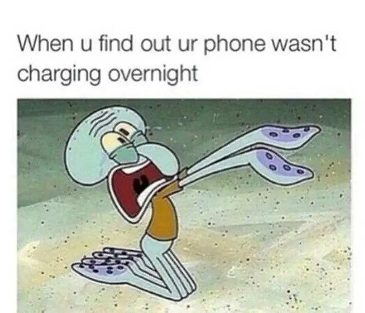 010 squidward phone charging meme 135+ Best Squidward Memes of All Time