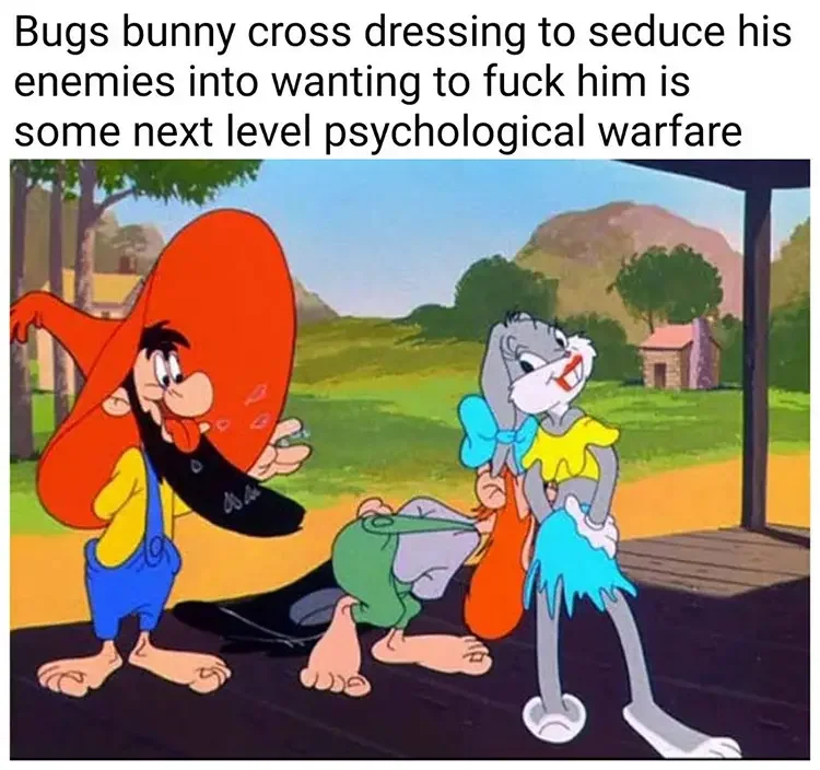 022 bugs cross dressing meme 60+ Best Bugs Bunny Memes of All Times