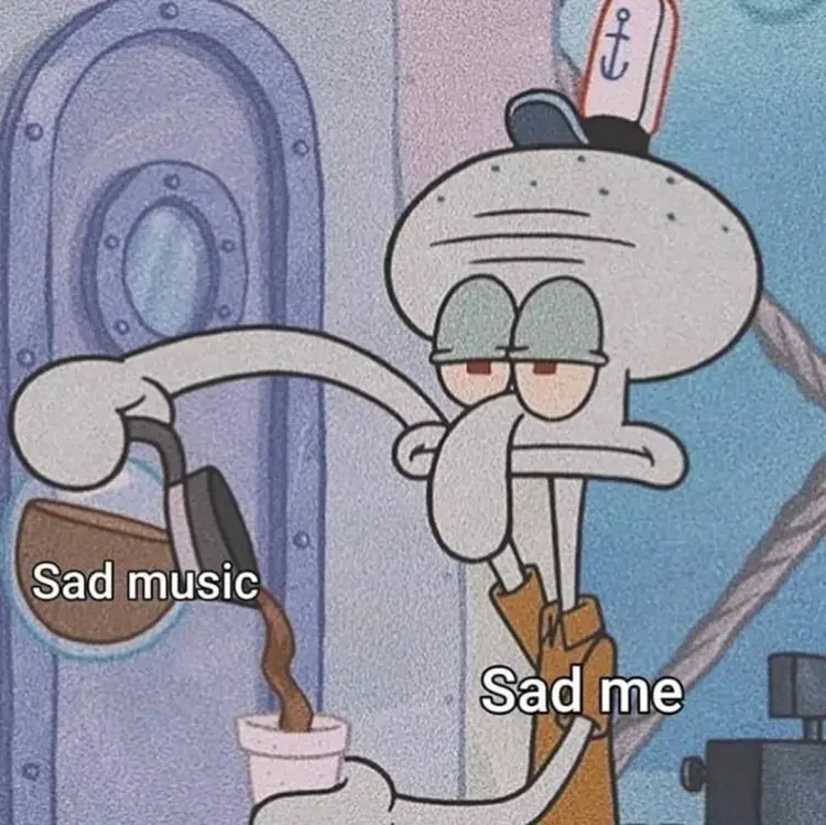 028 sad music meme 135+ Best Squidward Memes of All Time