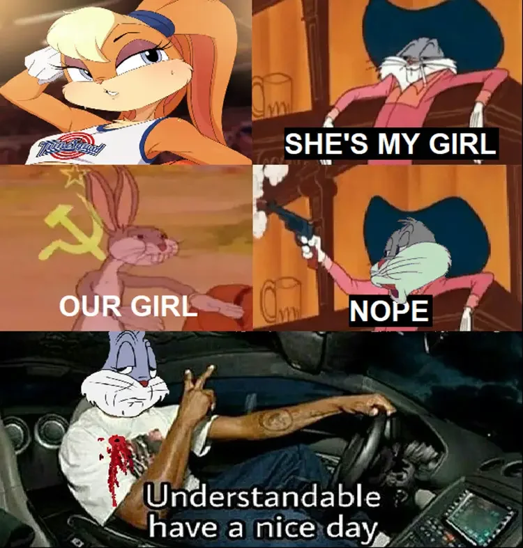 033 bugs my girl meme 60+ Best Bugs Bunny Memes of All Times