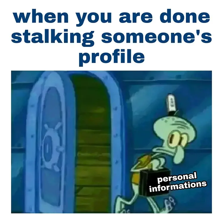 038 stalking someones profile 135+ Best Squidward Memes of All Time