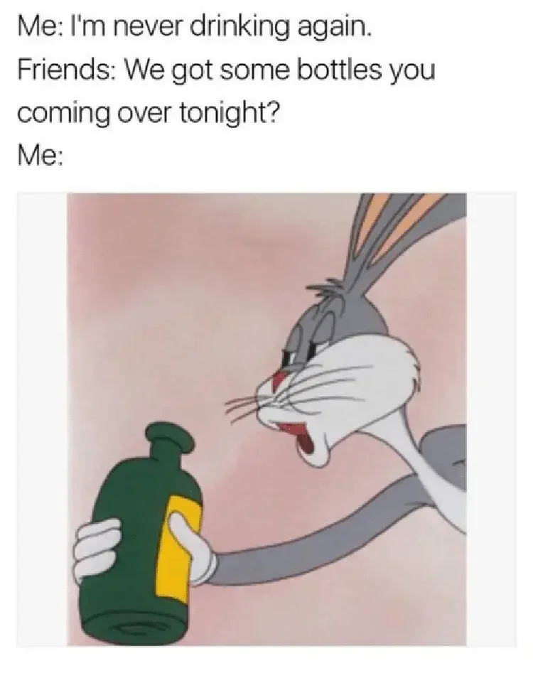 044 bugs never drink meme 60+ Best Bugs Bunny Memes of All Times