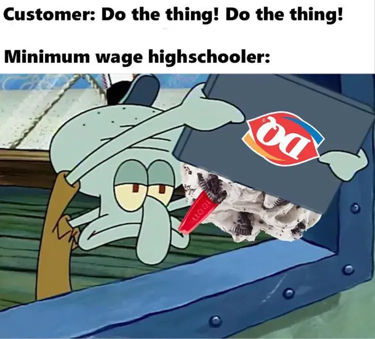 075 squidward dairy queen meme 135+ Best Squidward Memes of All Time