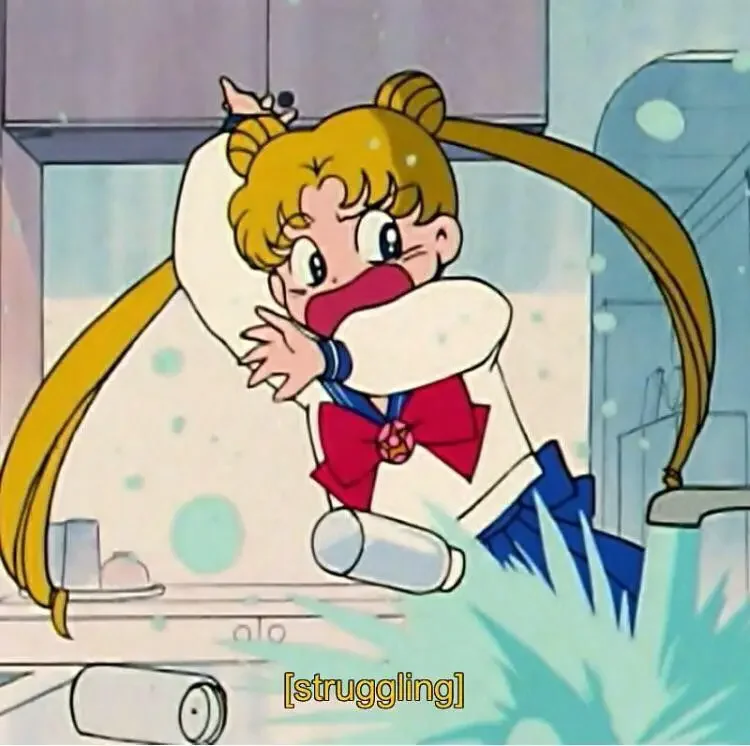 076 sailor moon washing spoon meme 90+ Best Sailor Moon Memes of All Time