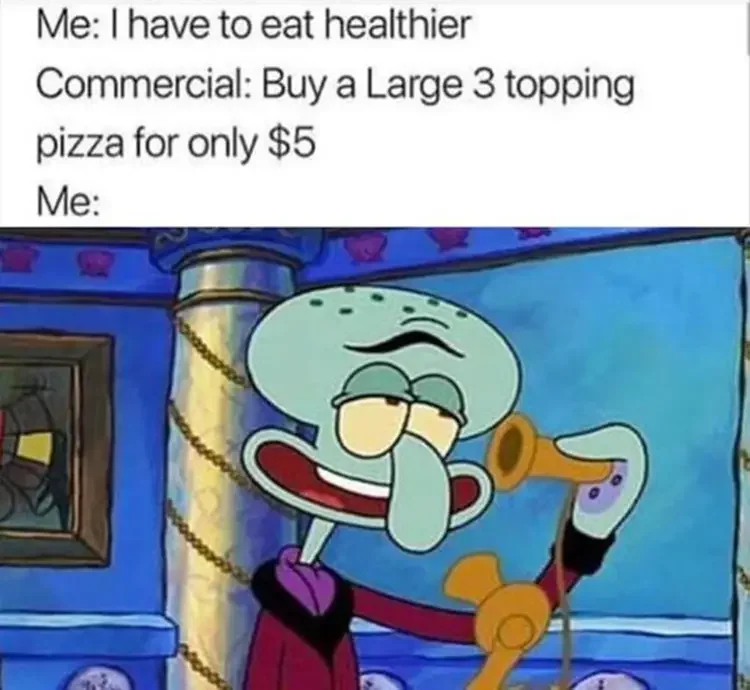 083 ordering pizza squilliam 1 135+ Best Squidward Memes of All Time