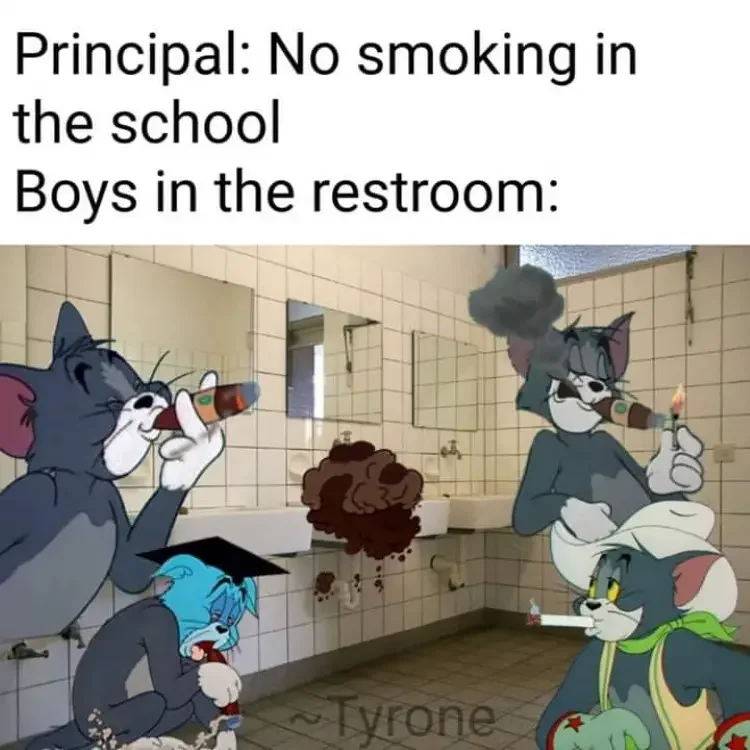 115 tom and jerrysmoking at school meme 200+ Best Tom And Jerry Memes