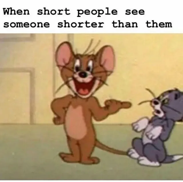 funny meme about tom and jerry short people when they see someone shorter than them 1 200+ Best Tom And Jerry Memes