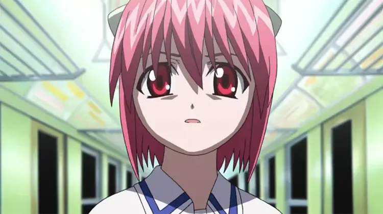 05 lucy elfen lied pink haired girl anime screenshot 65+ Cute Pink Haired Anime Girls