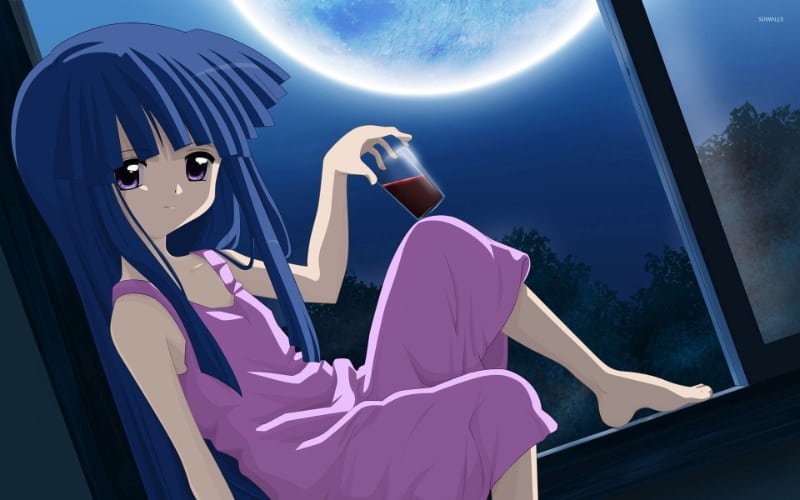 Best Blue Hair Anime Girls Rika Furude When They Cry 35 Gorgeous Blue Hair Anime Girls