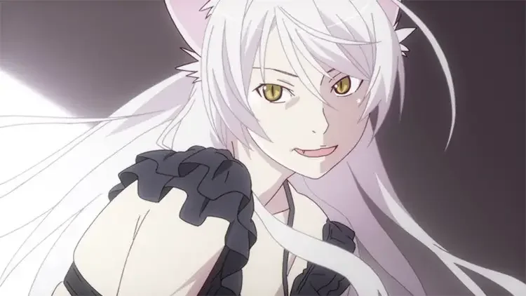 30 black hanekawa nekomonogatari kuro anime 47 Beautiful White Hair Anime Girls