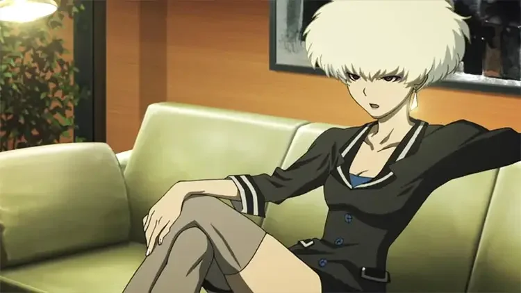 35 five terror in resonance anime screenshot 47 Beautiful White Hair Anime Girls