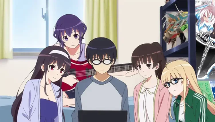 03 saekano how to raise a boring boyfriend anime screenshot 35 Best High School Romance Anime Series & Movies