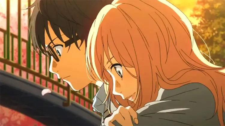 09 kaori miyazono and kousei arima your lie in april anime 38 Cute Anime Couples With the Strongest Bonds