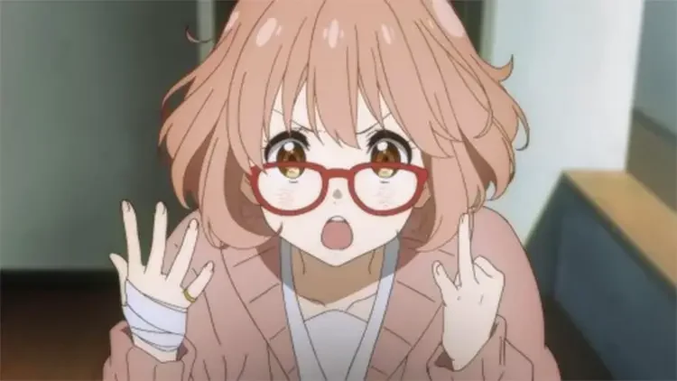 23 mirai kuriyama kyoukai no kanata anime 35 Cute Anime Girls With Glasses