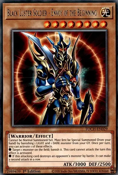 01 black luster soldier envoy of the beginning card 1 18 Best Warrior Monster Cards in Yu-Gi-Oh!
