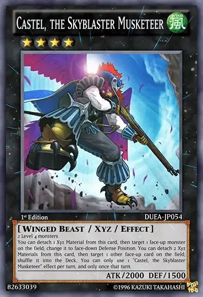 01 castel the skyblaster musketeer card 1 18 Best Winged Beast Monster Cards in Yu-Gi-Oh!