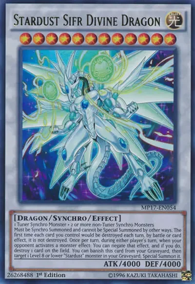 01 stardust sifr divine dragon ygo card 1 15 Best Stardust Cards in Yu-Gi-Oh!