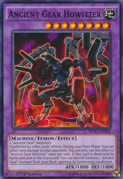 02 ancient gear howitzer card yugioh 1 17 Best Ancient Gear Cards in Yu-Gi-Oh!