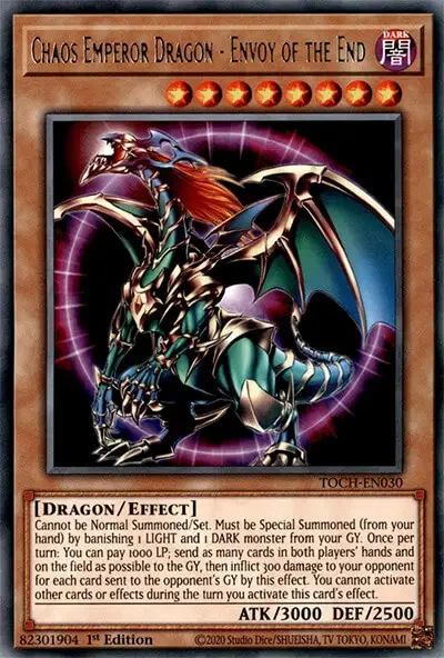 03 chaos emperor dragon envoy of the end card 1 12 Most Nerfed Cards in Yu-Gi-Oh!