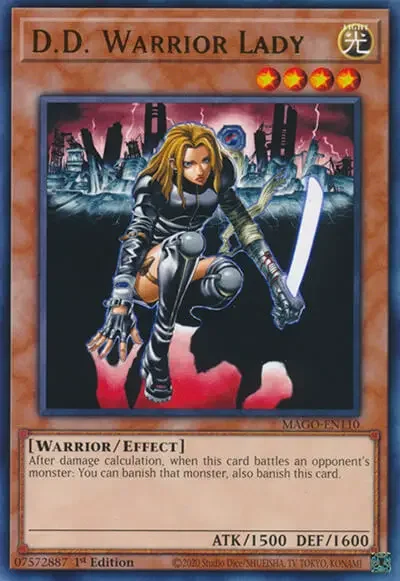 03 d d warrior lady card yugioh 1 18 Best Warrior Monster Cards in Yu-Gi-Oh!