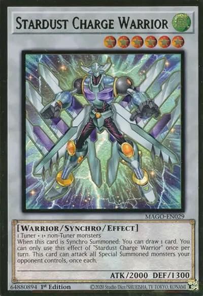 03 stardust charge warrior card 1 15 Best Stardust Cards in Yu-Gi-Oh!