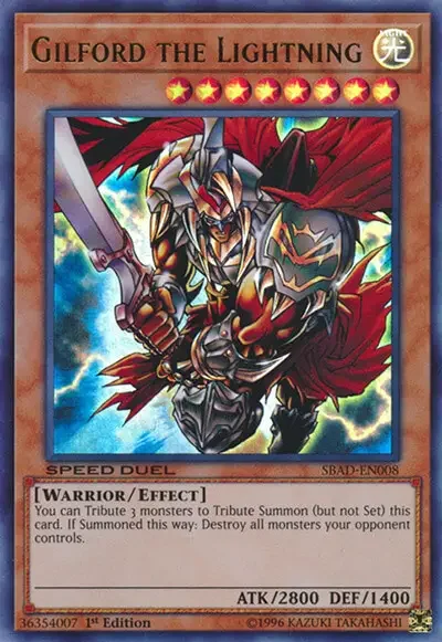 04 gilford the lightning card 1 18 Best Warrior Monster Cards in Yu-Gi-Oh!