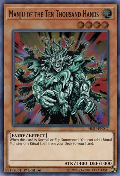 04 manju of the ten thousand hands card 1 15 Best Searchers Cards in Yu-Gi-Oh!
