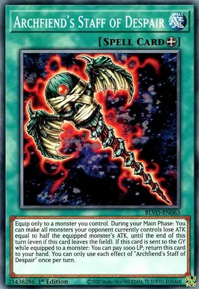 05 archfiends staff of despair ygo card 1 18 Best Equip Spell Cards in Yu-Gi-Oh!