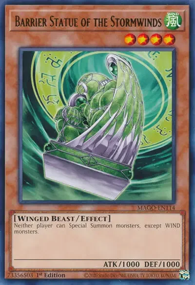 05 barrier statue of the stormwinds card 1 18 Best Winged Beast Monster Cards in Yu-Gi-Oh!