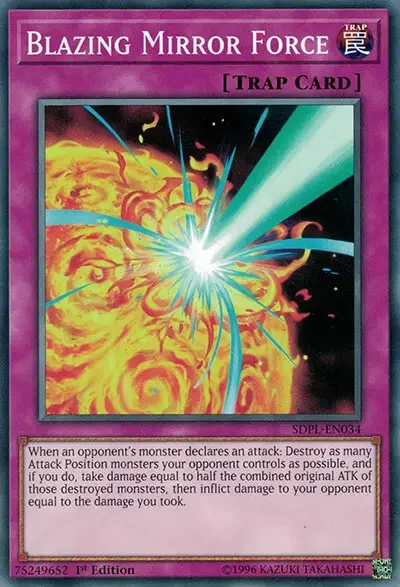 05 blazing mirror force card 1 25 Best Burn Cards in Yu-Gi-Oh!