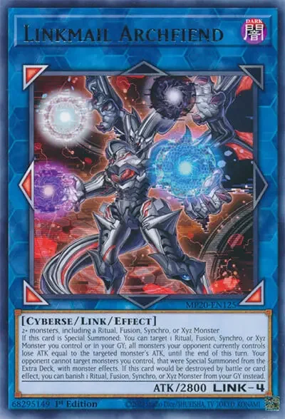 05 linkmail archfiend yugioh card 1 18 Best Yu-Gi-Oh! Cards That Reduce Attack