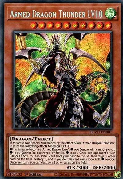 06 armed dragon thunder lv10 card 1 15 Best Blazing Vortex Cards in Yu-Gi-Oh!