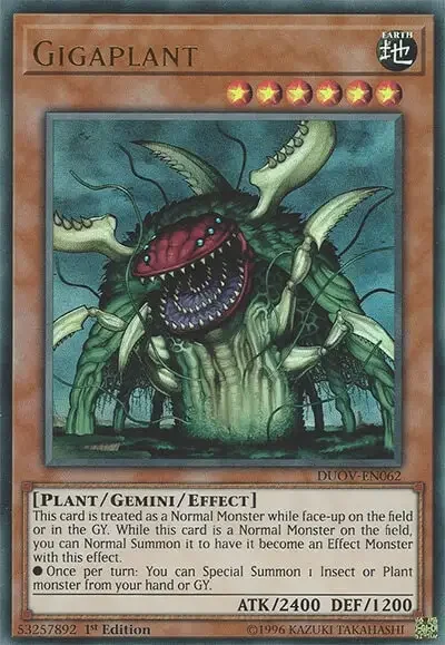 06 gigaplant card yugioh 1 18 Best Plant Monsters in Yu-Gi-Oh!