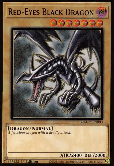 06 red eyes black dragon ygo card 1 21 Yu-Gi-Oh! Cards With The Best & Coolest Art