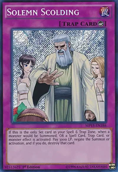 06 solemn scolding card yugioh 1 7 Best ‘Solemn’ Cards in Yu-Gi-Oh!
