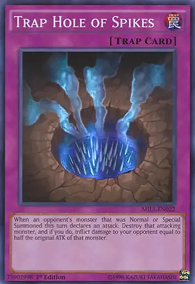 06 trap hole of spikes card yugioh 1 All 16 Trap Hole Cards in Yu-Gi-Oh!