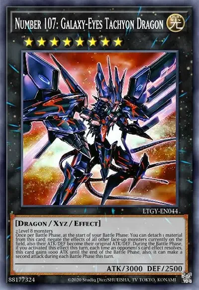 07 number 107 galaxy eyes tachyon dragon card yugioh 1 18 Best Rank 8 XYZ Monsters in Yu-Gi-Oh!
