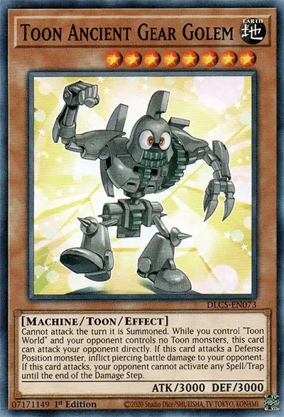 08 toon ancient gear golem card 1 18 Best Toon Cards in Yu-Gi-Oh!