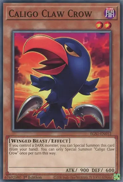 09 caligo claw crow yugioh card 1 18 Best Winged Beast Monster Cards in Yu-Gi-Oh!