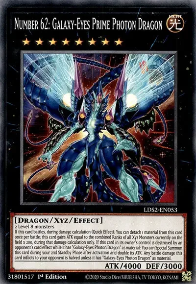 09 number 62 galaxy eyes prime photon dragon card 1 18 Best Rank 8 XYZ Monsters in Yu-Gi-Oh!