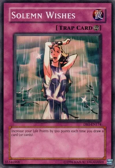 09 solemn wishes alt ygo card 1 15 Best Healing Cards (Increase Life Points) in Yu-Gi-Oh!