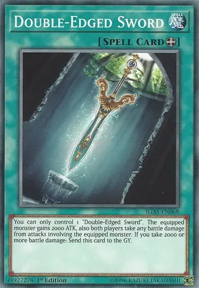 11 double edged sword card 1 18 Best Equip Spell Cards in Yu-Gi-Oh!