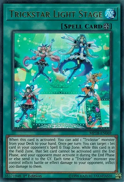 11 trickstar light stage ygo card 1 18 Best Field Spell Cards in Yu-Gi-Oh!