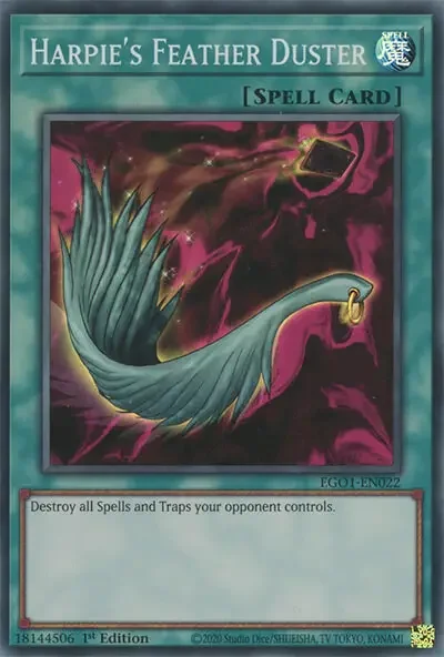 12 harpies feather duster card 1 21 Best Staples Cards in Yu-Gi-Oh!