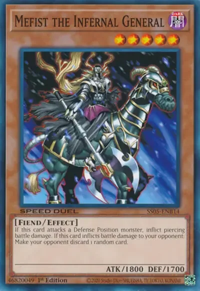12 mefist the infernal general card 1 18 Best Hand Destruction Cards in Yu-Gi-Oh!