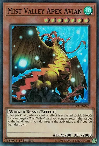 12 mist valley apex avian ygo card 1 18 Best Winged Beast Monster Cards in Yu-Gi-Oh!