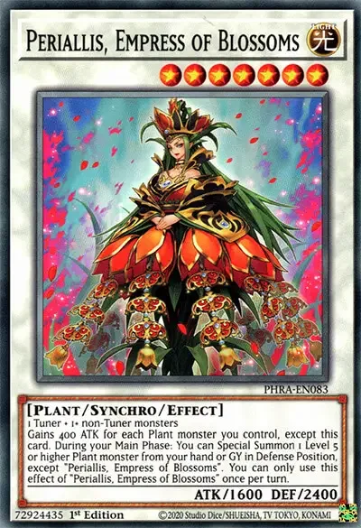 12 periallis empress of blossoms yugioh card 1 18 Best Plant Monsters in Yu-Gi-Oh!