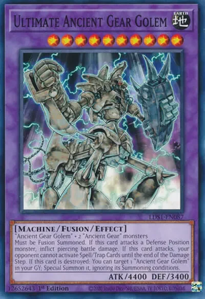 13 ultimate ancient gear golem card 1 18 Best Fusion Monsters in All Of Yu-Gi-Oh!