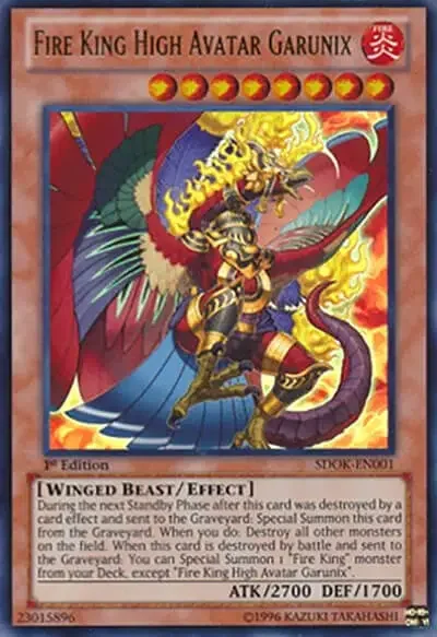 14 fire king high avatar garunix ygo card 1 18 Best Winged Beast Monster Cards in Yu-Gi-Oh!