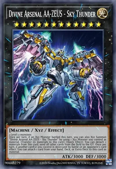 01 divine arsenal aa zeus sky thunder card 2 1 18 Best Yu-Gi-Oh! XYZ Monsters Of All Time